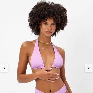 NWT Frankies Bikinis Top Harlow Plissé XL